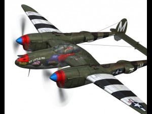 lockheed p38 lightning my little pig Model 3D