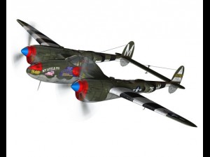 lockheed p38 lightning my little pig Modelo 3D