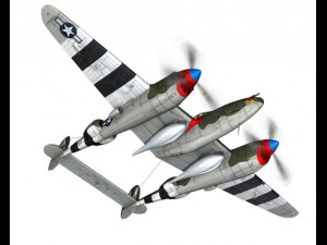 lockheed p38 lightning my little pig Modelo 3D