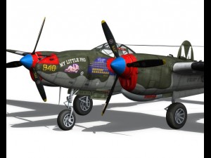 lockheed p38 lightning my little pig Modelo 3D