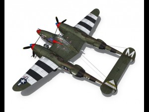 lockheed p38 lightning my little pig Modelo 3D