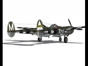 lockheed p38 lightning my little pig Modelo 3D