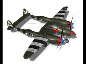 lockheed p38 lightning my little pig Modelo 3D