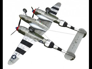lockheed p38 lightning my little pig Modelo 3D