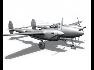 lockheed p38 lightning my little pig Modelo 3D
