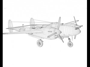 lockheed p38 lightning my little pig Modelo 3D