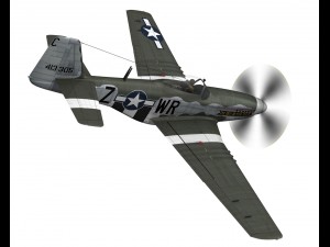 north american p51d the hun hunter texas 3D Model
