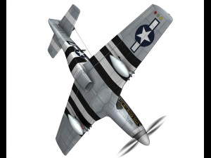 north american p51d the hun hunter texas 3D Model
