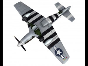 north american p51d the hun hunter texas 3D Model