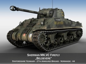 m4 sherman mk vc firefly beldevere 3D Model