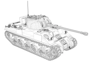 m4 sherman mk vc firefly beldevere 3D Model
