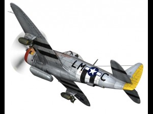 republic p-47d thunderbolt - rozzie geth ii 3D Model