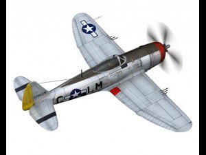 republic p-47d thunderbolt - rozzie geth ii 3D Model