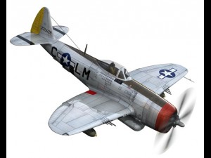 republic p-47d thunderbolt - rozzie geth ii 3D Model