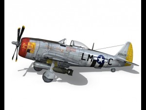 republic p-47d thunderbolt - rozzie geth ii 3D Model