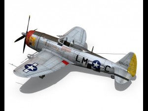 republic p-47d thunderbolt - rozzie geth ii 3D Model