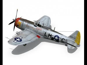 republic p-47d thunderbolt - rozzie geth ii 3D Model
