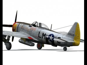 republic p-47d thunderbolt - rozzie geth ii 3D Model
