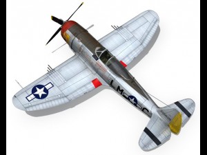 republic p-47d thunderbolt - rozzie geth ii 3D Model