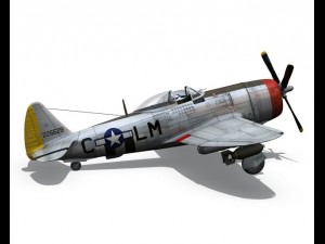 republic p-47d thunderbolt - rozzie geth ii 3D Model