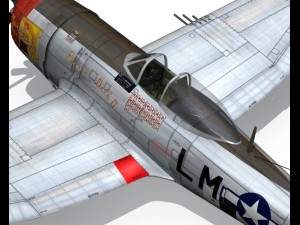 republic p-47d thunderbolt - rozzie geth ii 3D Model