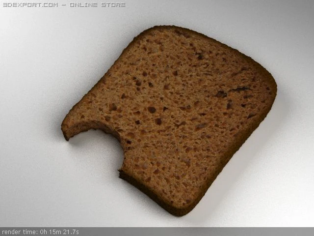 bread 3D Model .c4d .max .obj .3ds .fbx .stl .blend