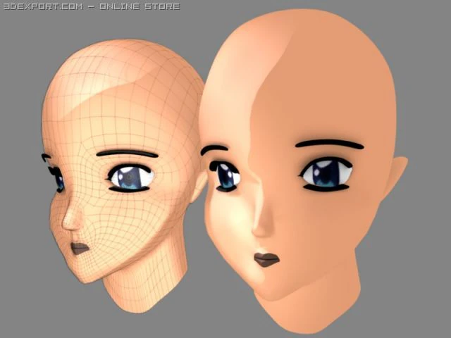 マンガ 3Dモデル .c4d .max .obj .3ds .fbx .stl .blend 