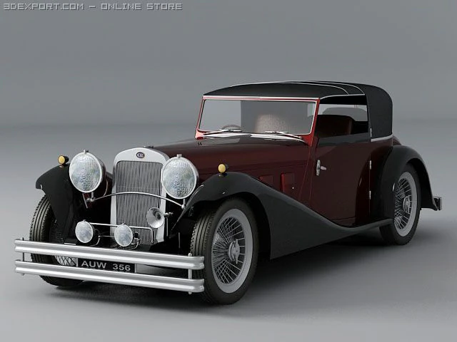delage d8 coupe 3D Model .c4d .max .obj .3ds .fbx .stl .blend 