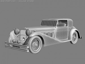 delage d8 coupe 3D Model