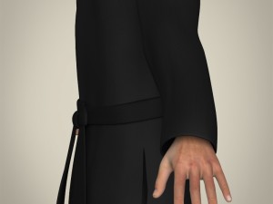 realistic male karate master Modello 3D