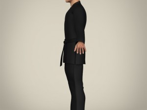 realistic male karate master Modello 3D