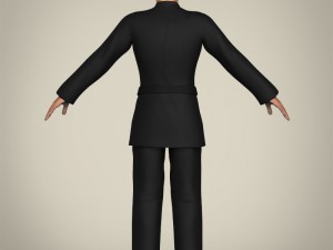 realistic male karate master Modello 3D