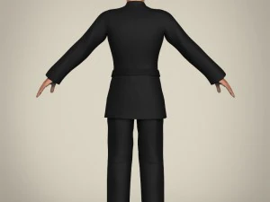realistic male karate master 3D Model