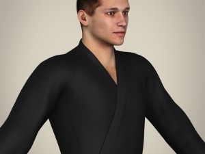realistic male karate master Modello 3D