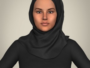 realistic islamic woman Modello 3D
