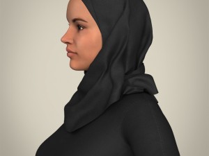 realistic islamic woman 3D Model