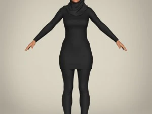 realistic islamic woman 3D Model