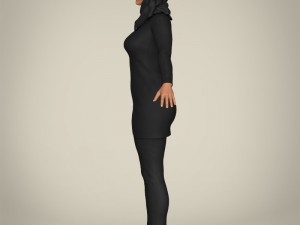 realistic islamic woman 3D Model