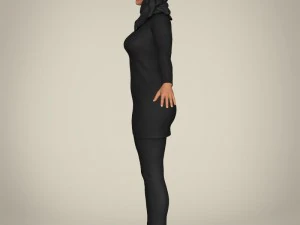 realistic islamic woman 3D Model