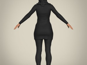 realistic islamic woman 3D Model