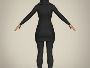 realistic islamic woman 3D Model