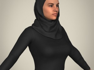 realistic islamic woman 3D Model