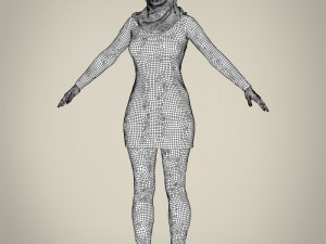 realistic islamic woman 3D Model