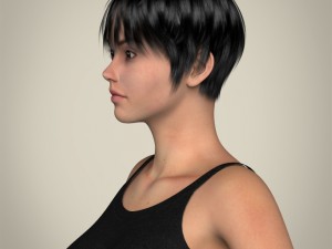 realistic pretty teen girl 3D 模型
