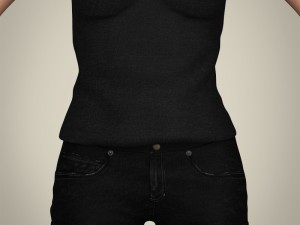 realistic pretty teen girl 3D 模型