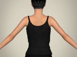 realistic pretty teen girl 3D 模型