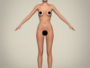 realistic pretty teen girl 3D 模型