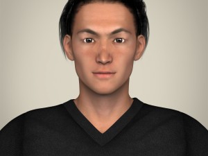 realisitc young japanese man Modello 3D