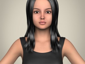 realistic beautiful teenage girl Modello 3D