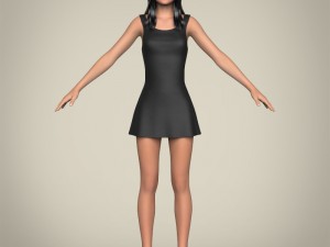 realistic beautiful teenage girl 3D Модель